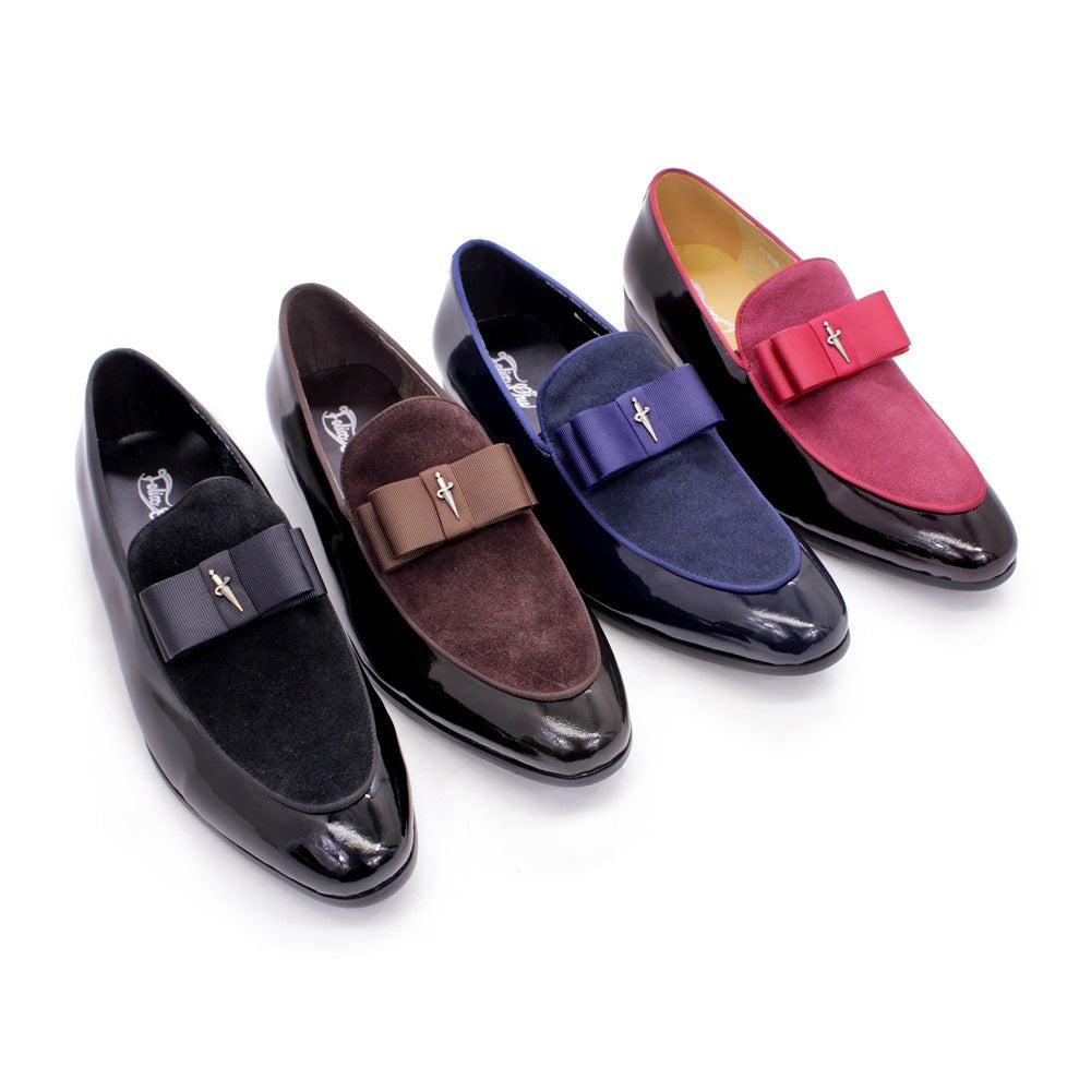 Matte Leather Patent Leather Men's Shoes