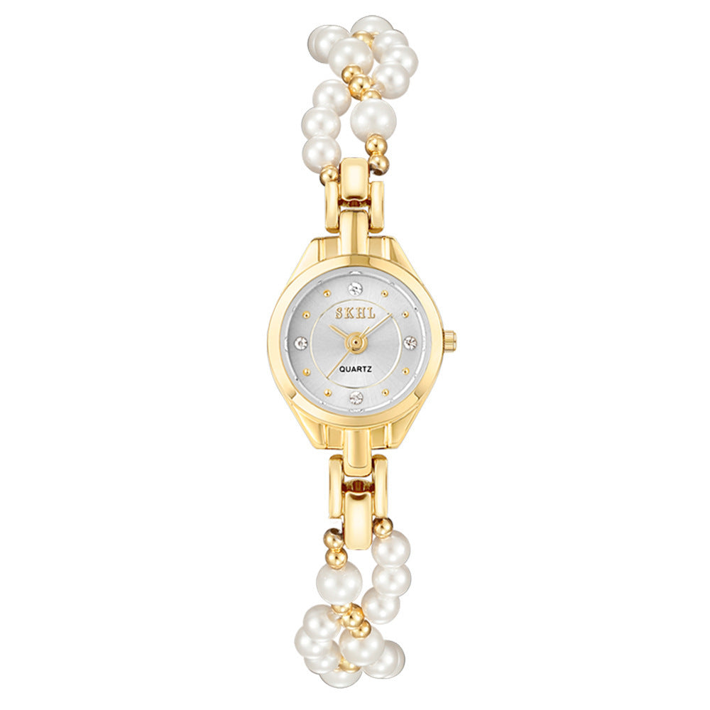 Mid-ancient Simple And Light Luxury Quartz Mini Round Elegant Steel Belt Casual Women's Watch