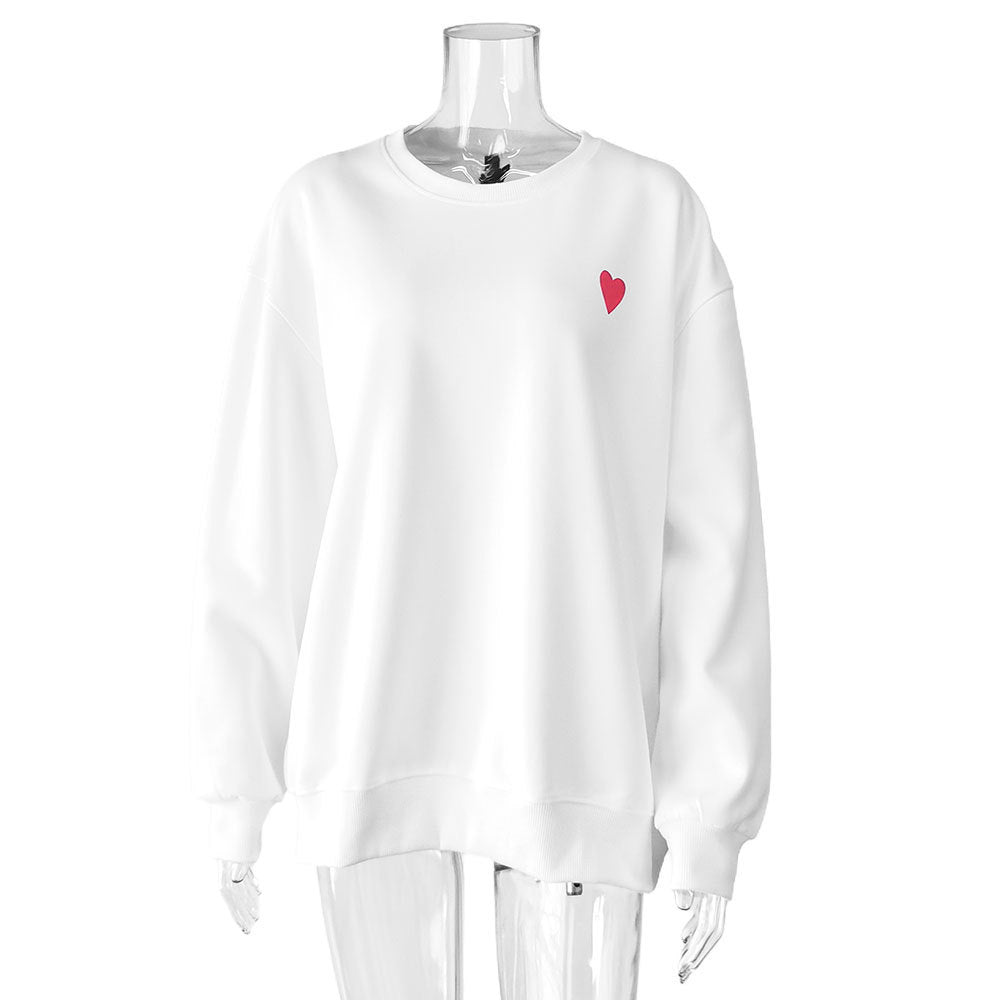 Casual Sweet Round Neck Pullover