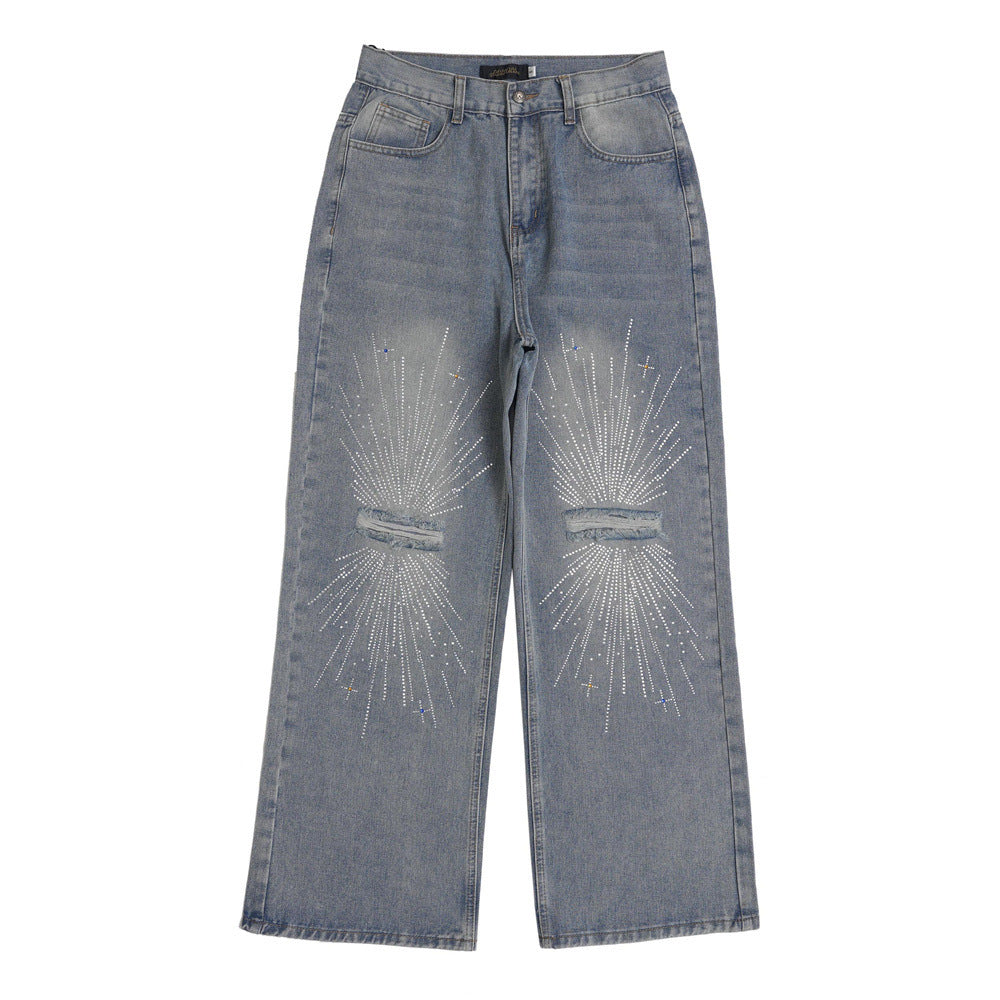 Fashion Holes Knee Jeans