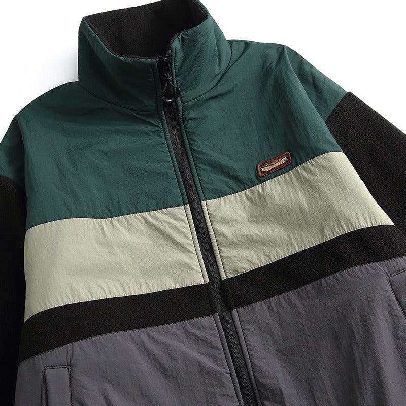 Color Matching Fleece Cotton-padded