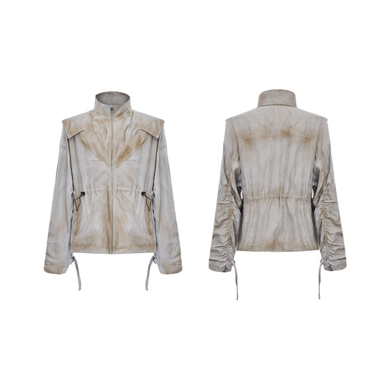Distressed Inkjet Two-piece Design Jacket Deconstructing Charge Suit