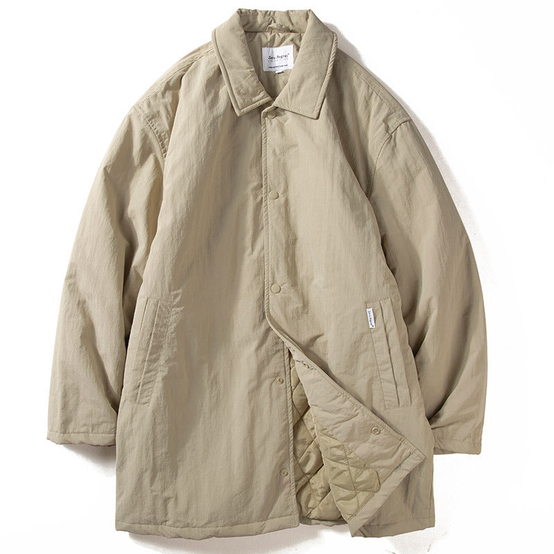 Retro Lapels Men's Mid-length Trench