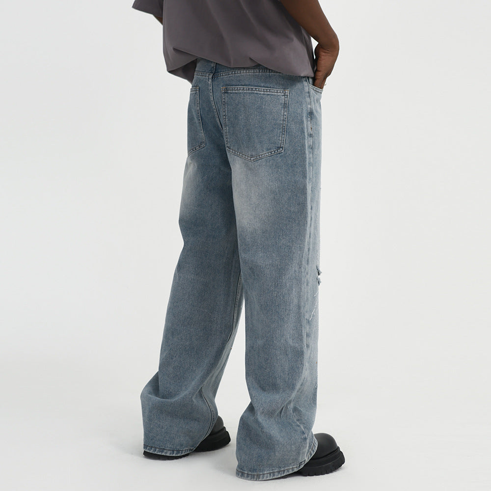 Fashion Holes Knee Jeans
