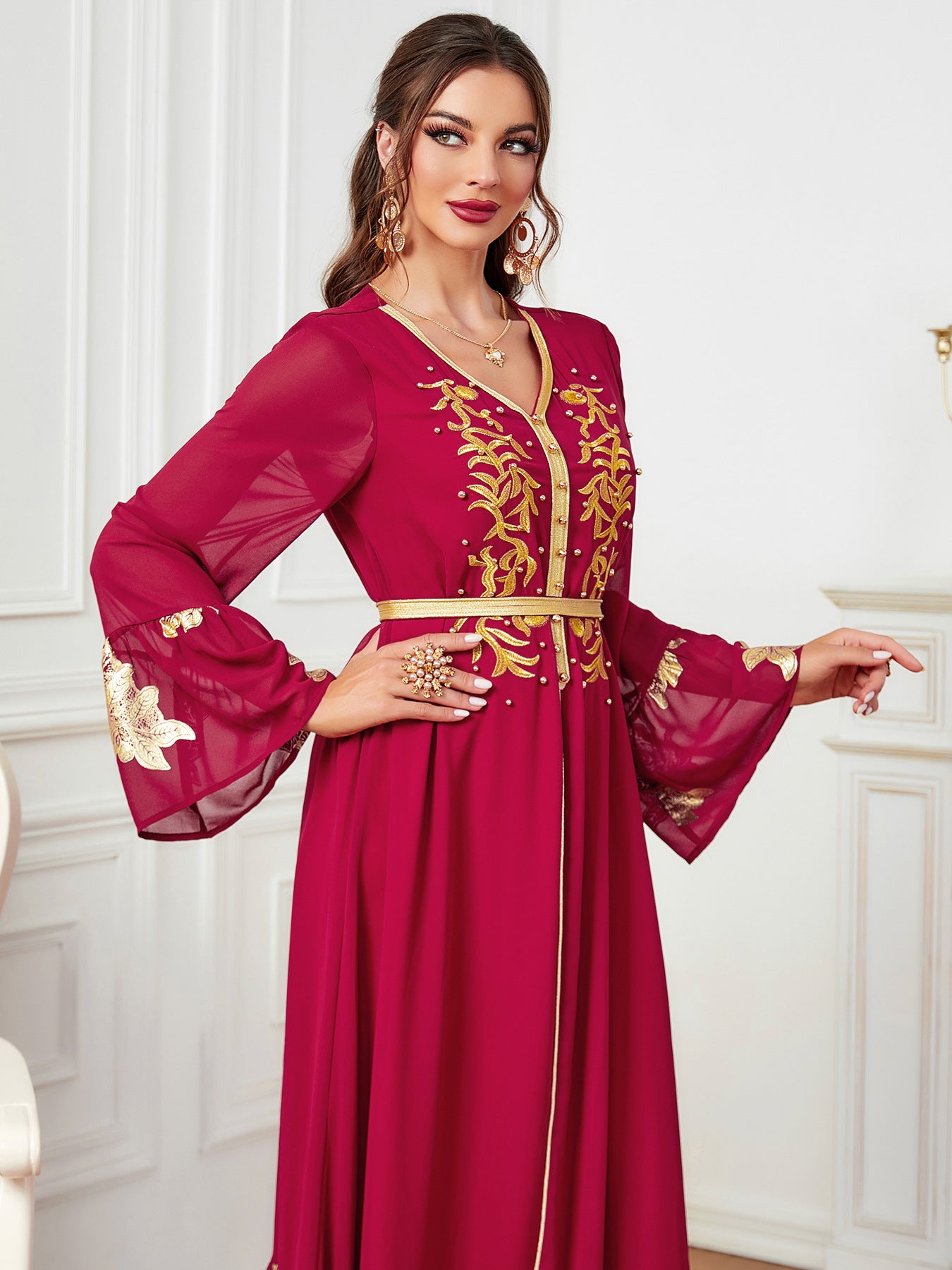 Middle East Women's Dress With Belt