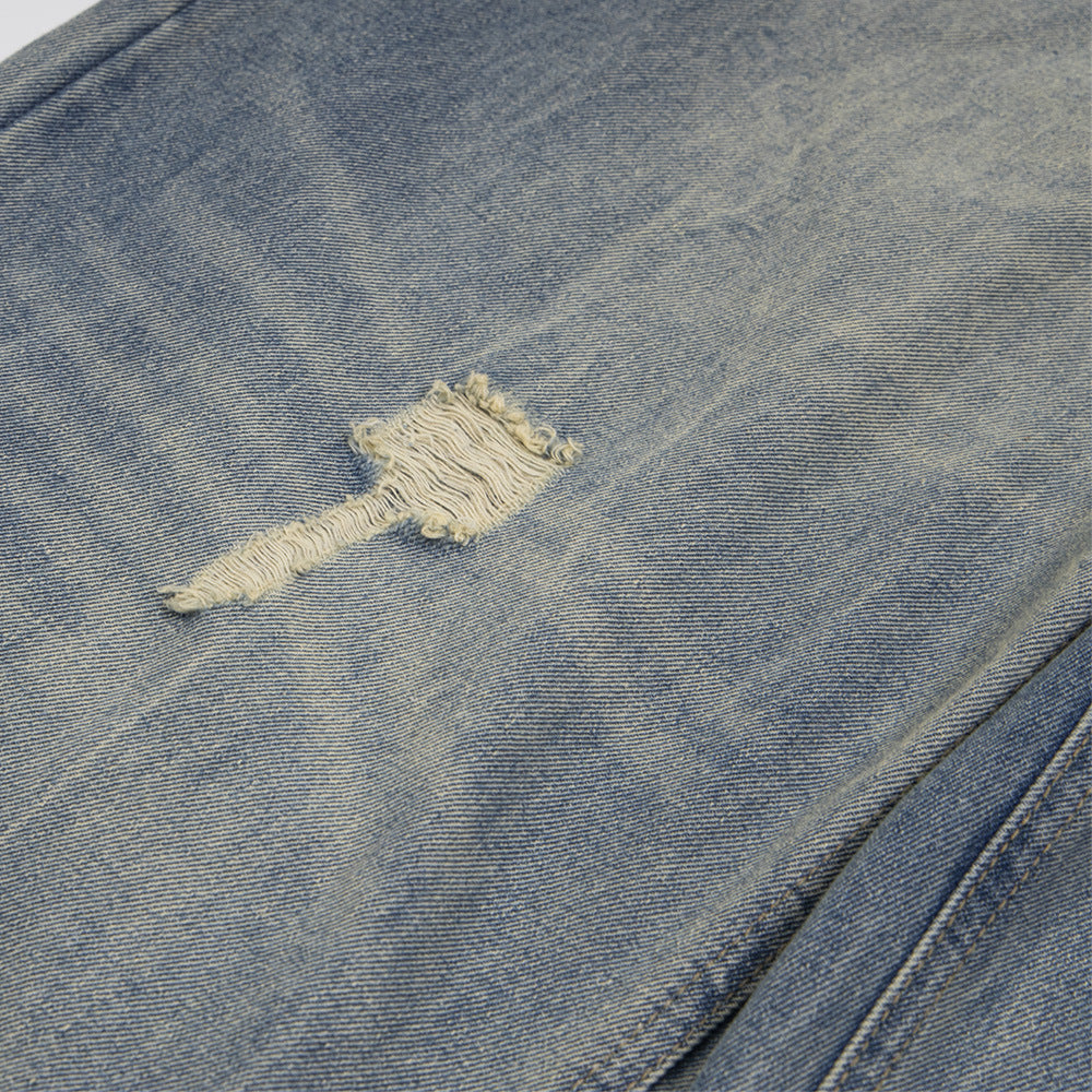 Loose Wash Ripped Jeans For Men And Women