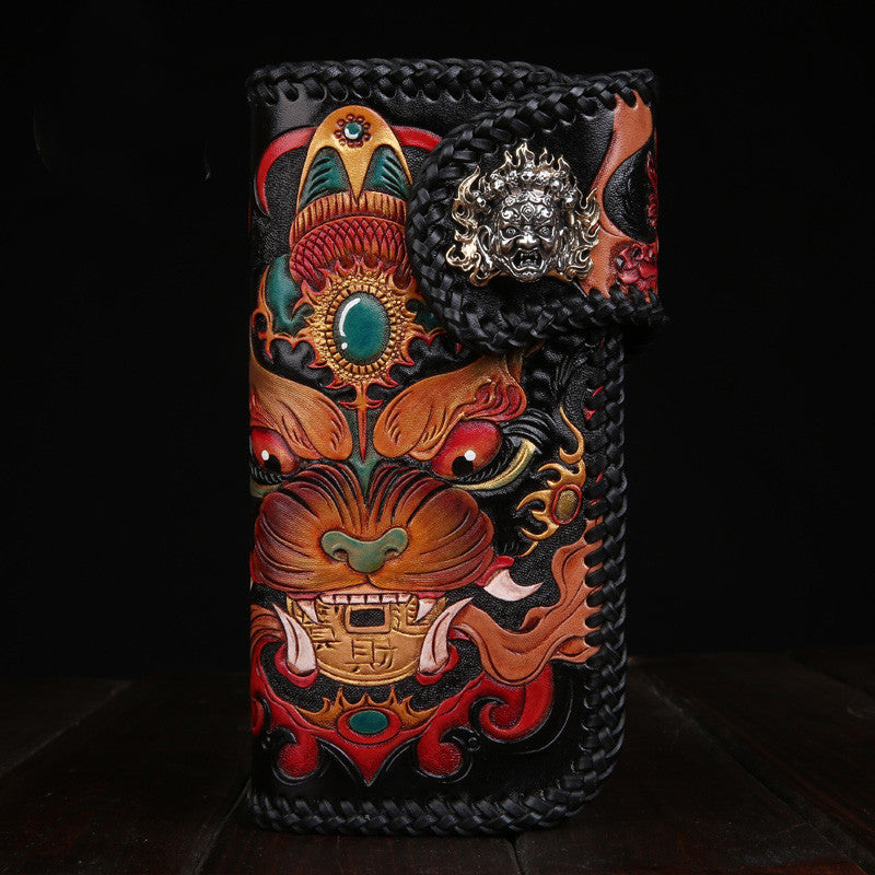 Hand made leather carving Wallet