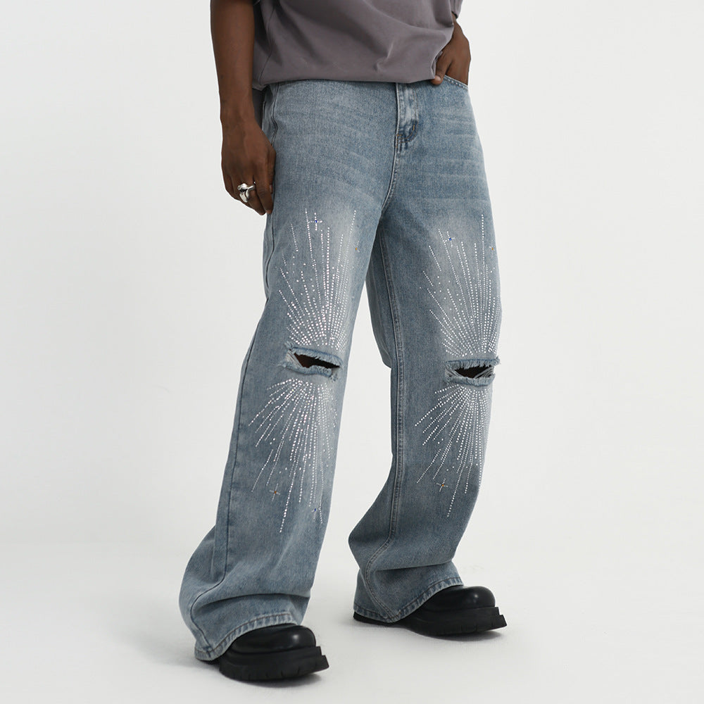 Fashion Holes Knee Jeans
