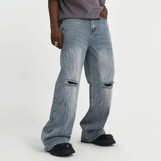 Fashion Holes Knee Jeans