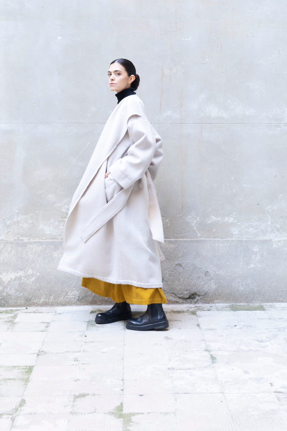 Recycled Wool Long Overcoat-4