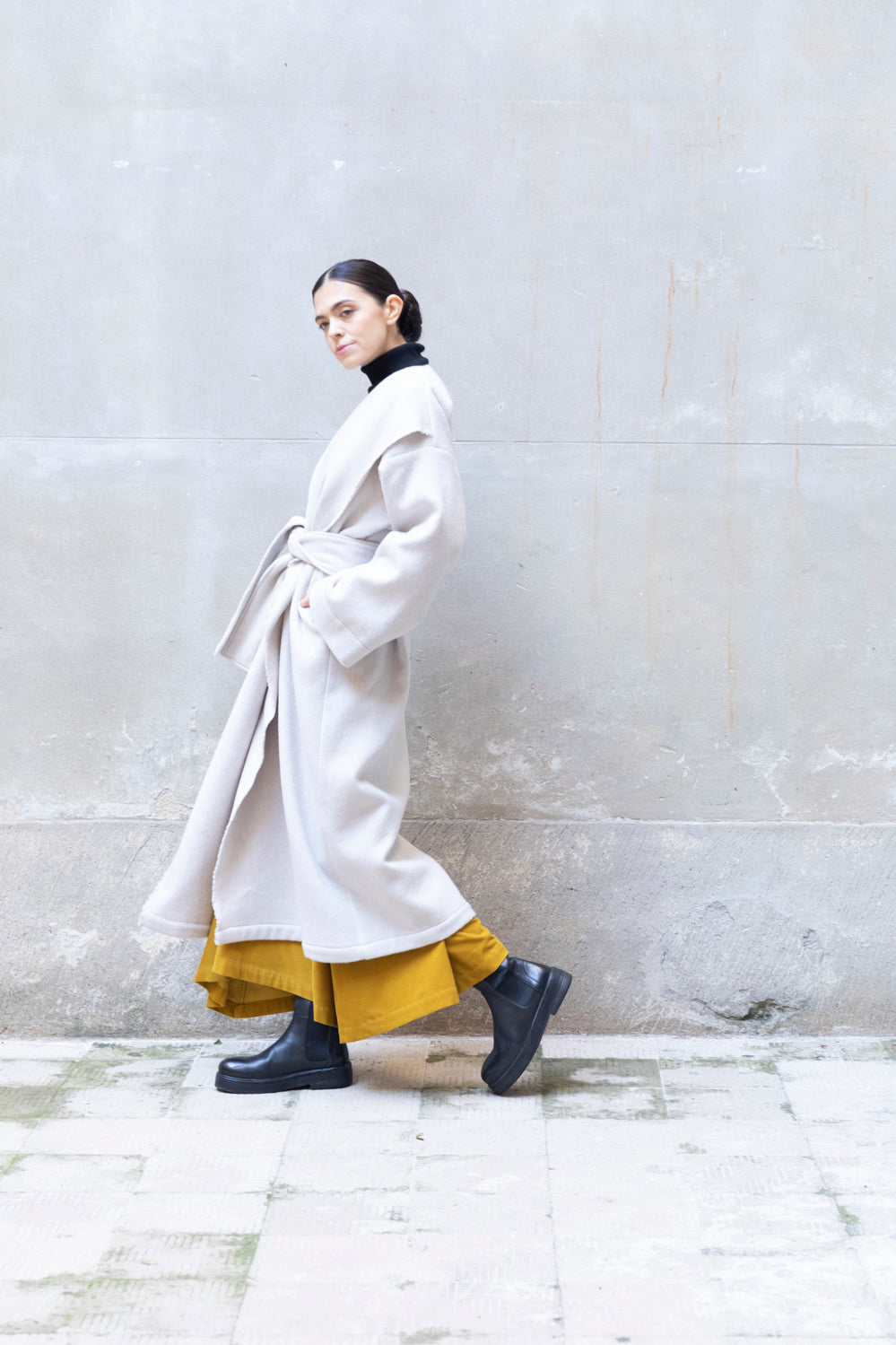 Recycled Wool Long Overcoat-5