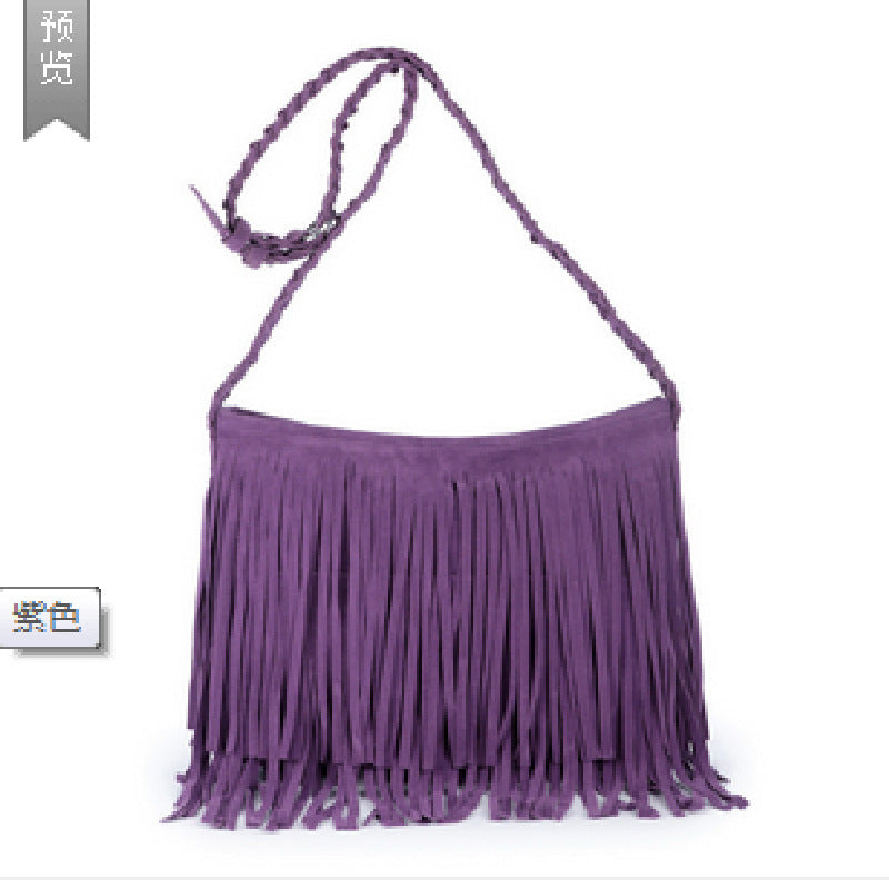 Women Retro Tassel Bags Girls Casual Shoulder Bags Crossbody Bags Messenger Bags