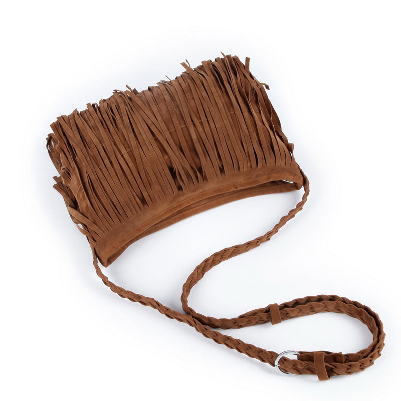 Women Retro Tassel Bags Girls Casual Shoulder Bags Crossbody Bags Messenger Bags