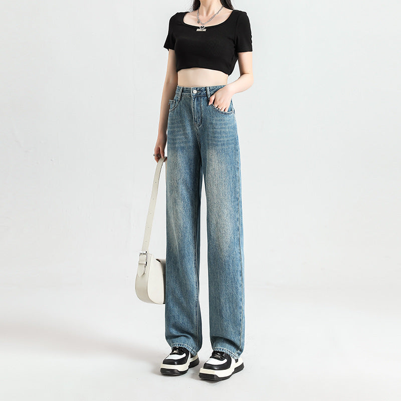 Fashion Women's Slim-fitting Small Straight Pants