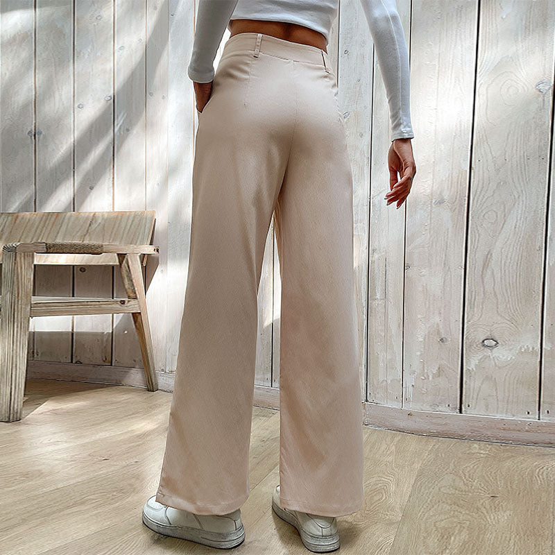 Splicing Straight-leg Pants