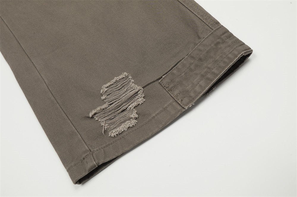 Two-layer Pleated Paratrooper Cargo Jeans