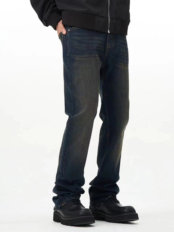 Fashion American Retro Straight Jeans Men