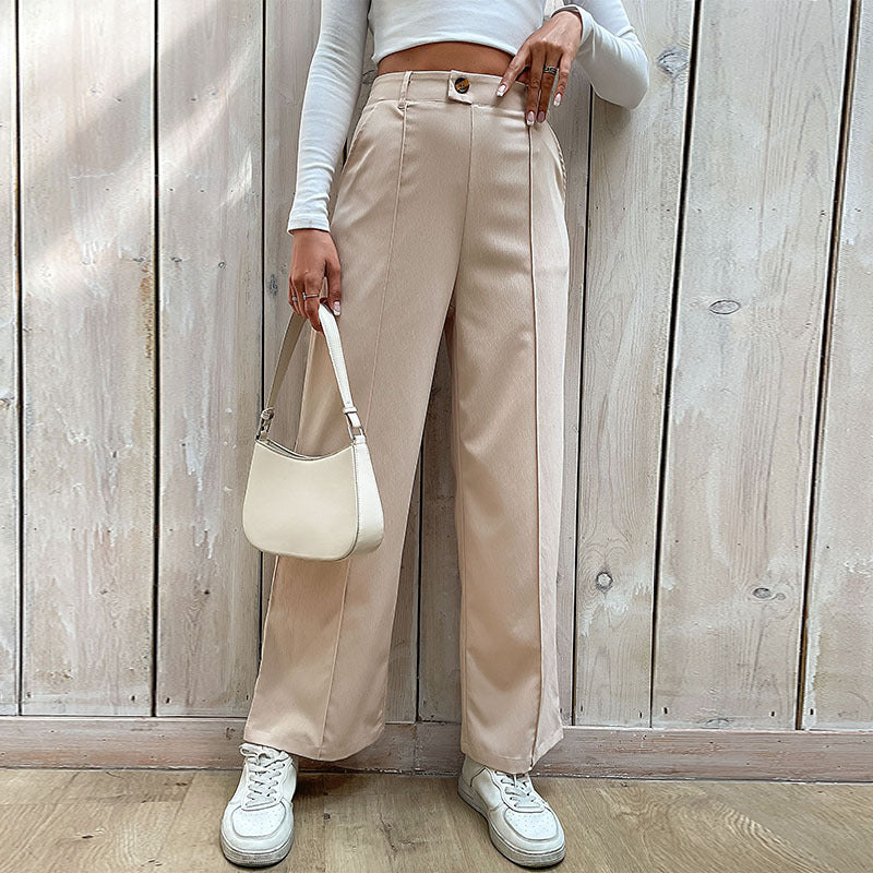 Splicing Straight-leg Pants