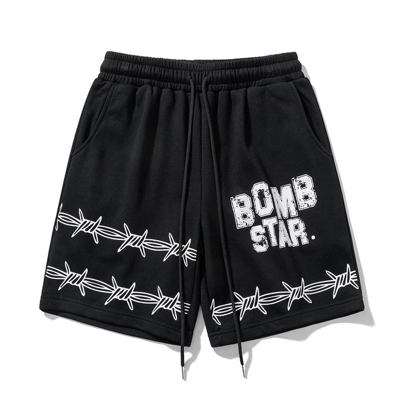 Retro Sports Style Loose Basketball Casual Shorts