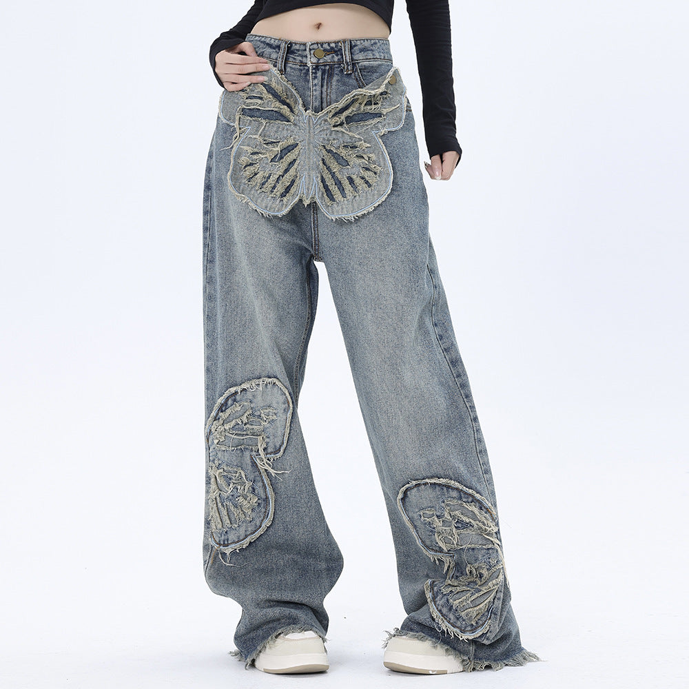 Butterfly Patch Jeans