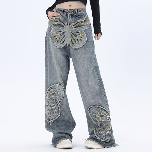 Butterfly Patch Jeans