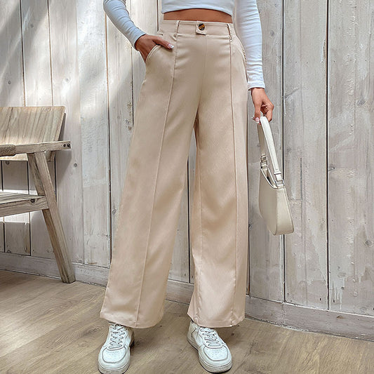 Splicing Straight-leg Pants