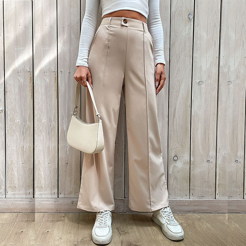 Splicing Straight-leg Pants