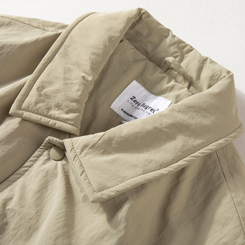 Retro Lapels Men's Mid-length Trench