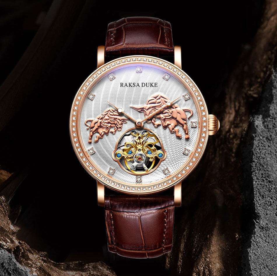 Diamond-embedded Commemorative Watch Waterproof