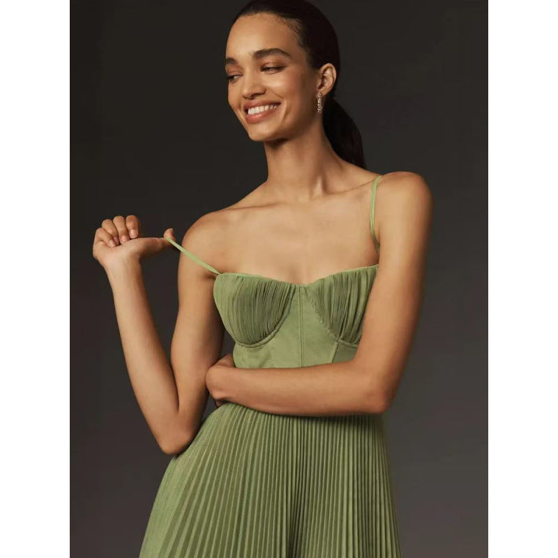 Evening Dress New Dress Sexy Strap Backless Long Dress Sleeveless Deep V Slim-fit Bridesmaid Dress For Women