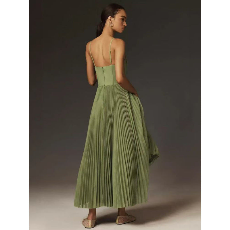 Evening Dress New Dress Sexy Strap Backless Long Dress Sleeveless Deep V Slim-fit Bridesmaid Dress For Women