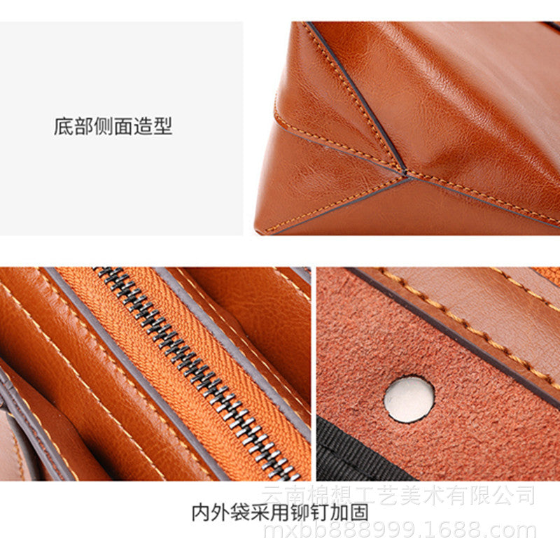 Large Capacity Shoulder Underarm Bag Autumn And Winter Fashionable Genuine Leather All-match Women Hand Shoulder Bag