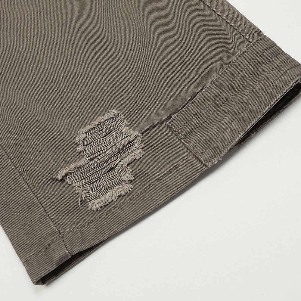 Two-layer Pleated Paratrooper Cargo Jeans
