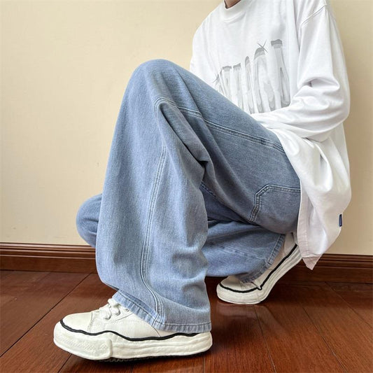 Distressed Straight Jeans