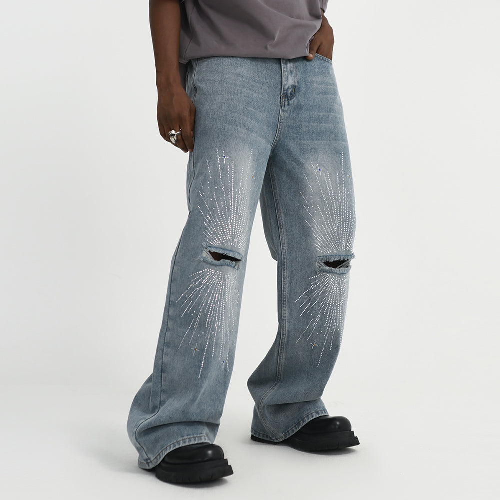 Fashion Holes Knee Jeans