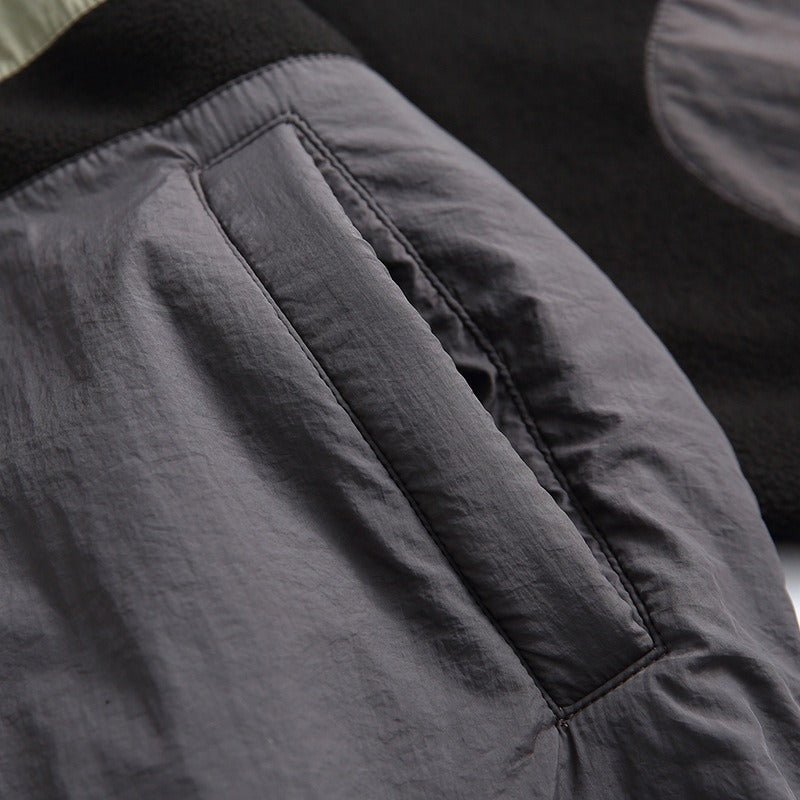 Color Matching Fleece Cotton-padded