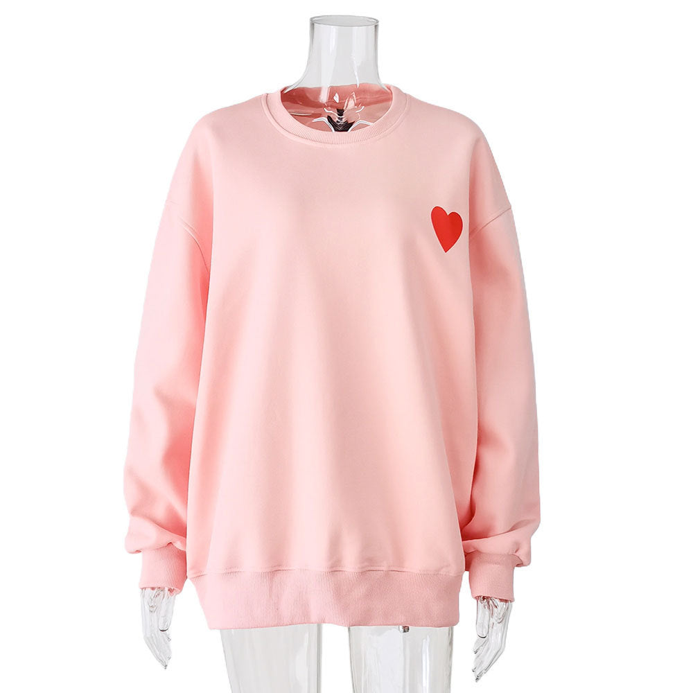 Casual Sweet Round Neck Pullover