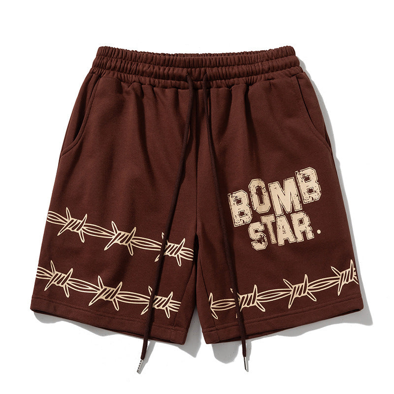 Retro Sports Style Loose Basketball Casual Shorts