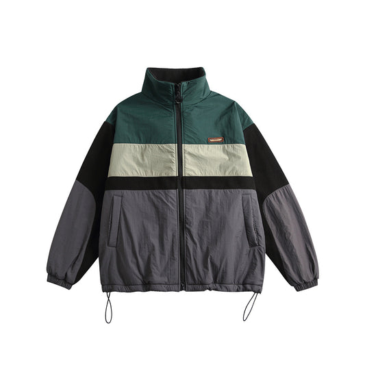 Color Matching Fleece Cotton-padded