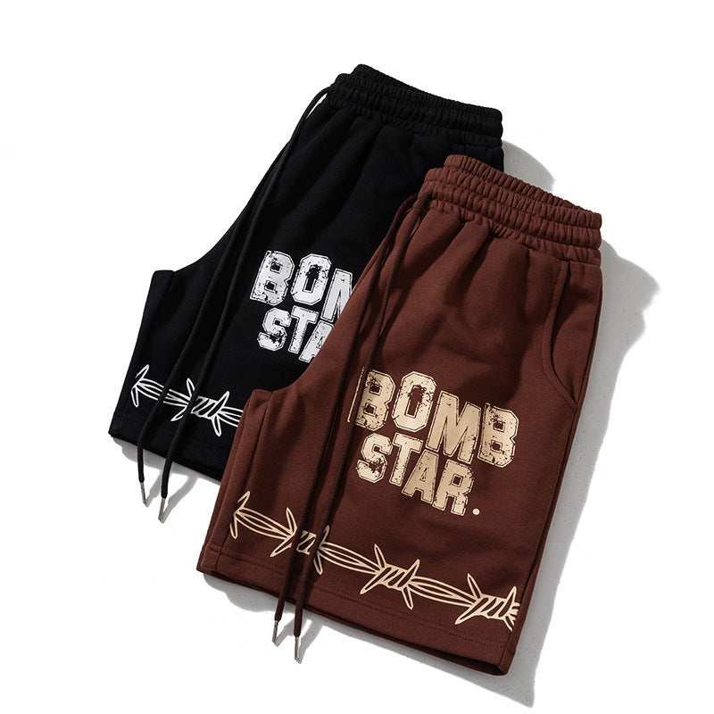 Retro Sports Style Loose Basketball Casual Shorts