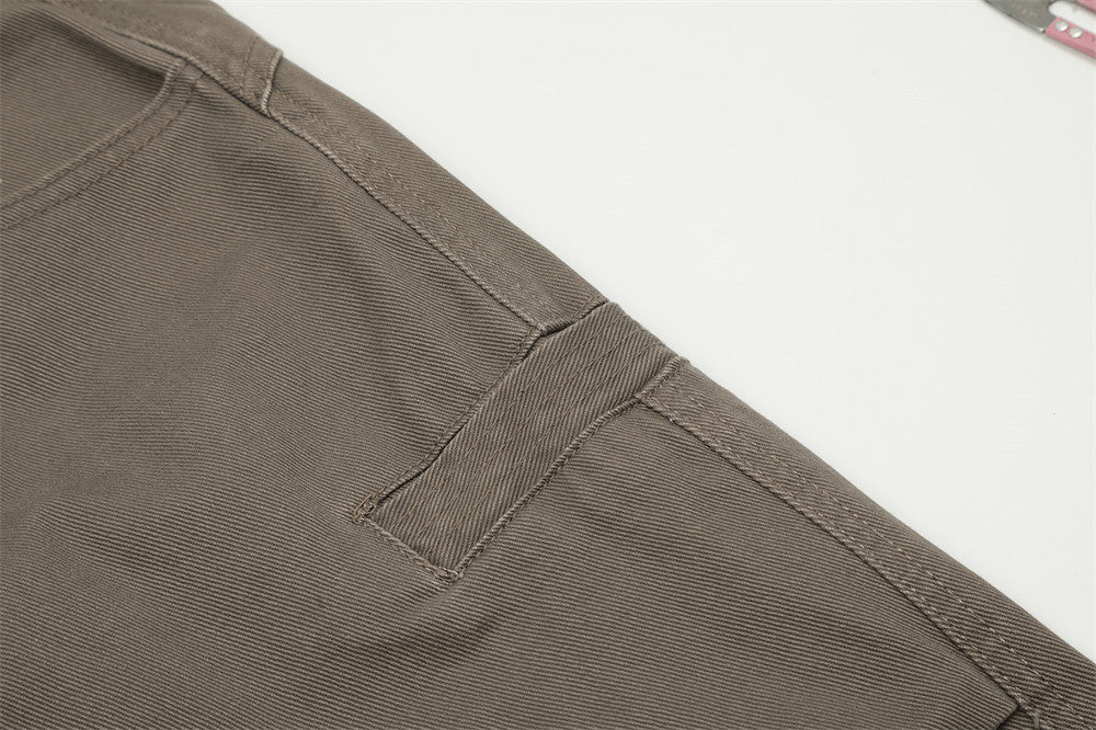 Two-layer Pleated Paratrooper Cargo Jeans