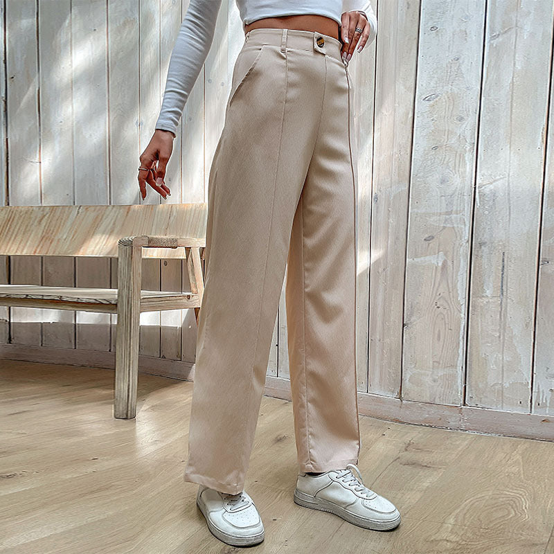 Splicing Straight-leg Pants
