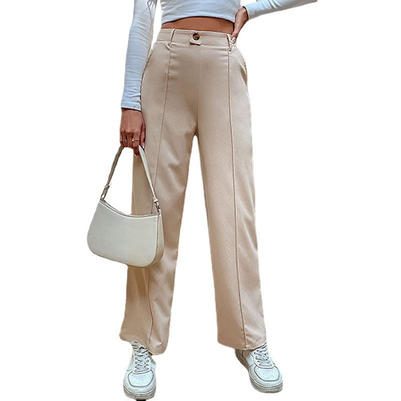 Splicing Straight-leg Pants